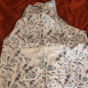 Floral Bunny Print Apron